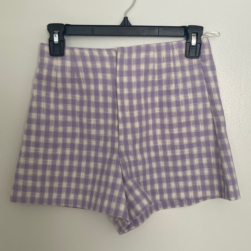 Purple plaid Zara short - BRAND NEW